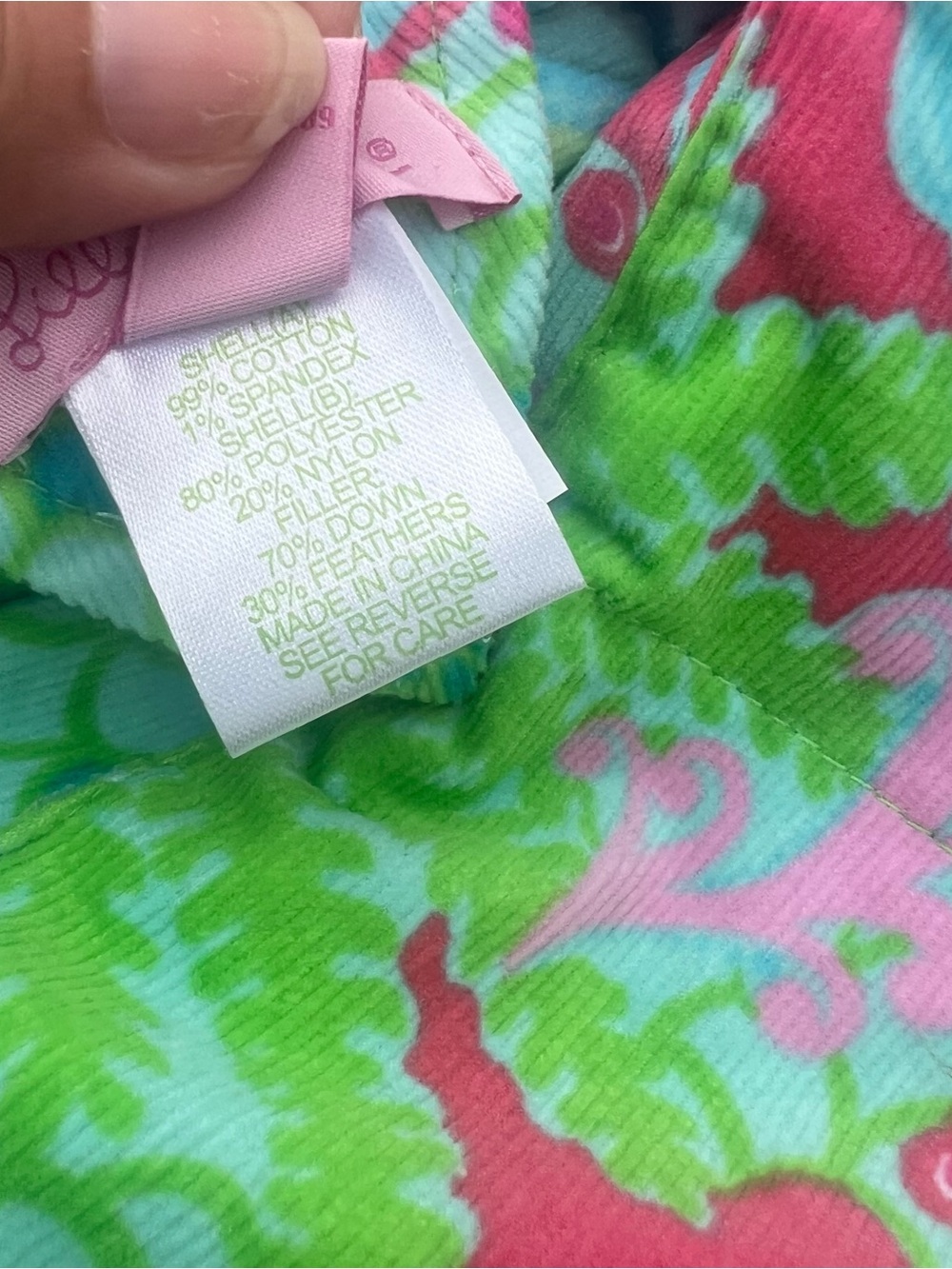 Lilly Pulitzer Checkin In Gecko Print Reversible Quilted Puffer Vest Size 14 - Picture 4 of 5